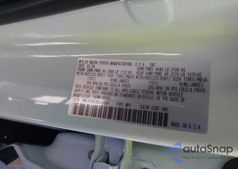 2024 Mazda Cx-50 2.5 S Preferred из США, поврежденный, VIN 7MMVABBM2RN199504